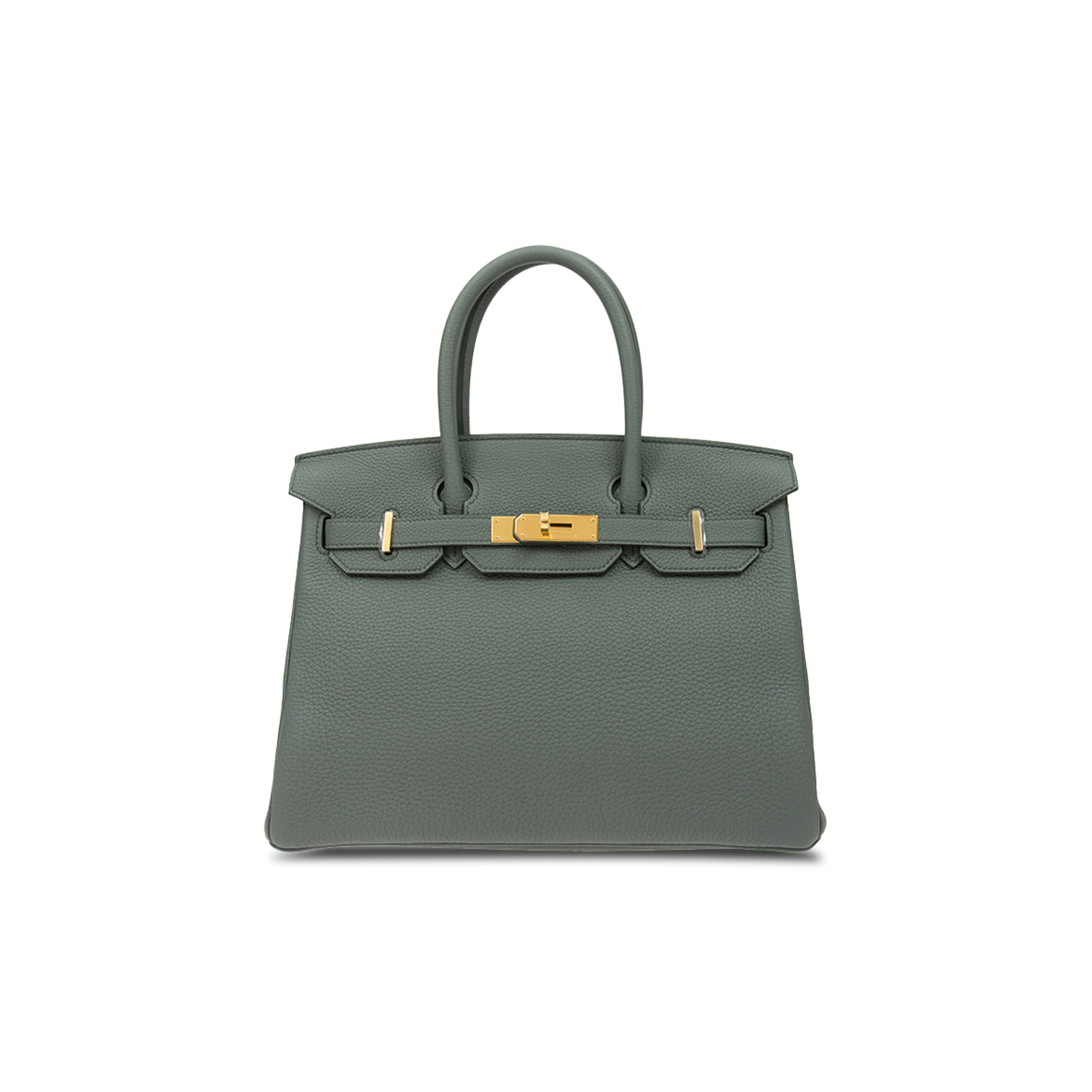 HERMES MASTER BIRKIN 30 EPSOM LEATHER BIRKIN GREEN GOLD BUCKLE HIGH END BAG BK3063TGGP4296 (30*23*15cm)